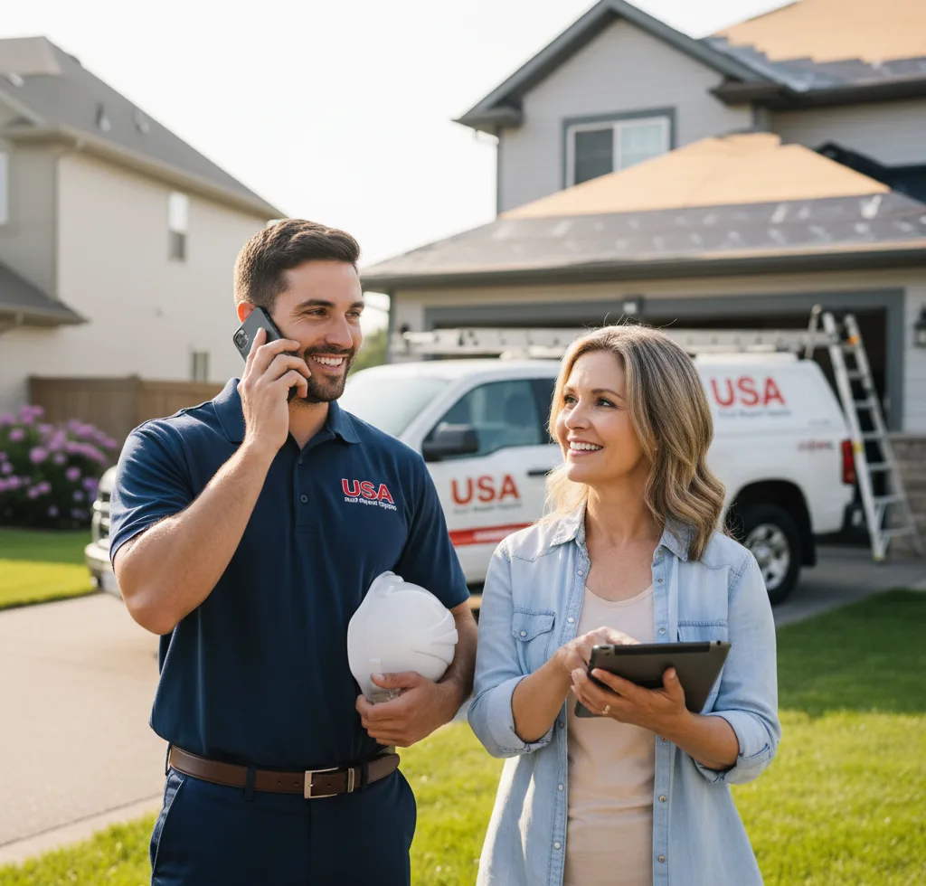 USA Roof Repair Experts customer support in Sanger